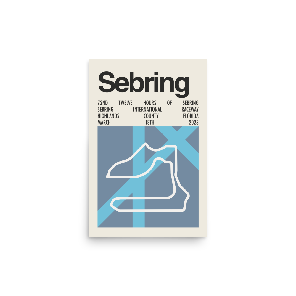 2023 12 Hours of Sebring Print