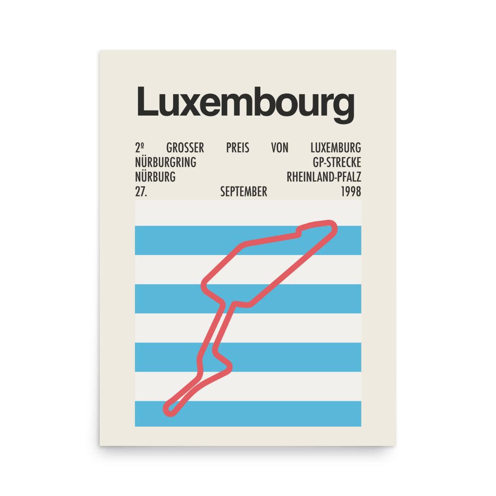 1998 Luxembourg Grand Prix Print
