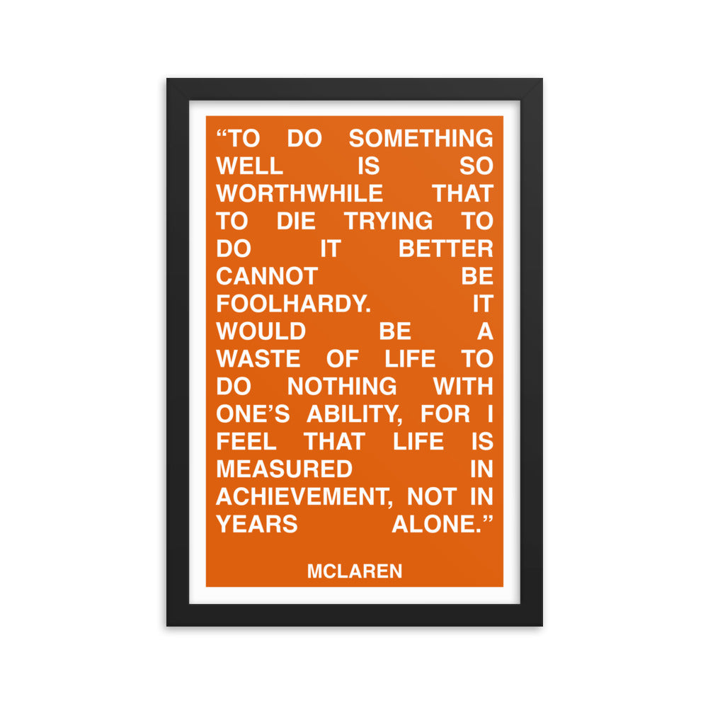 Life is Measured in Achievement Print