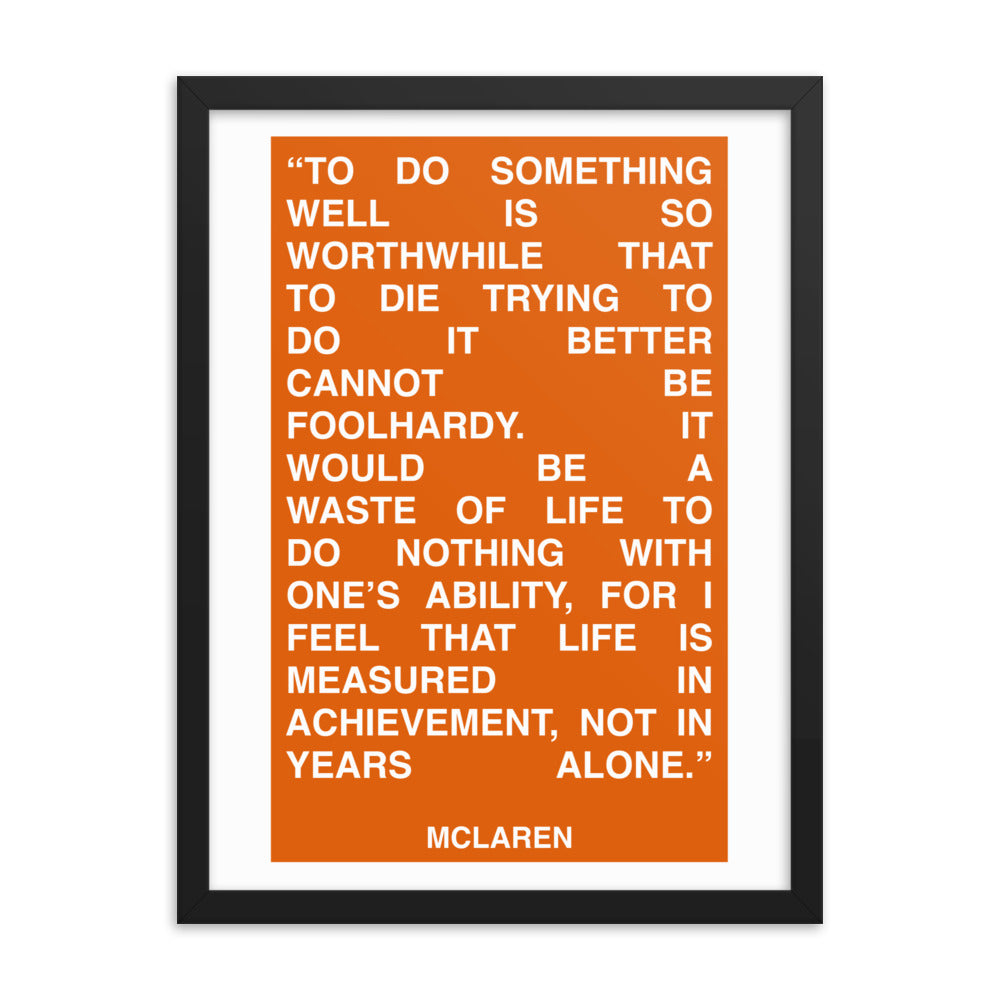 Life is Measured in Achievement Print