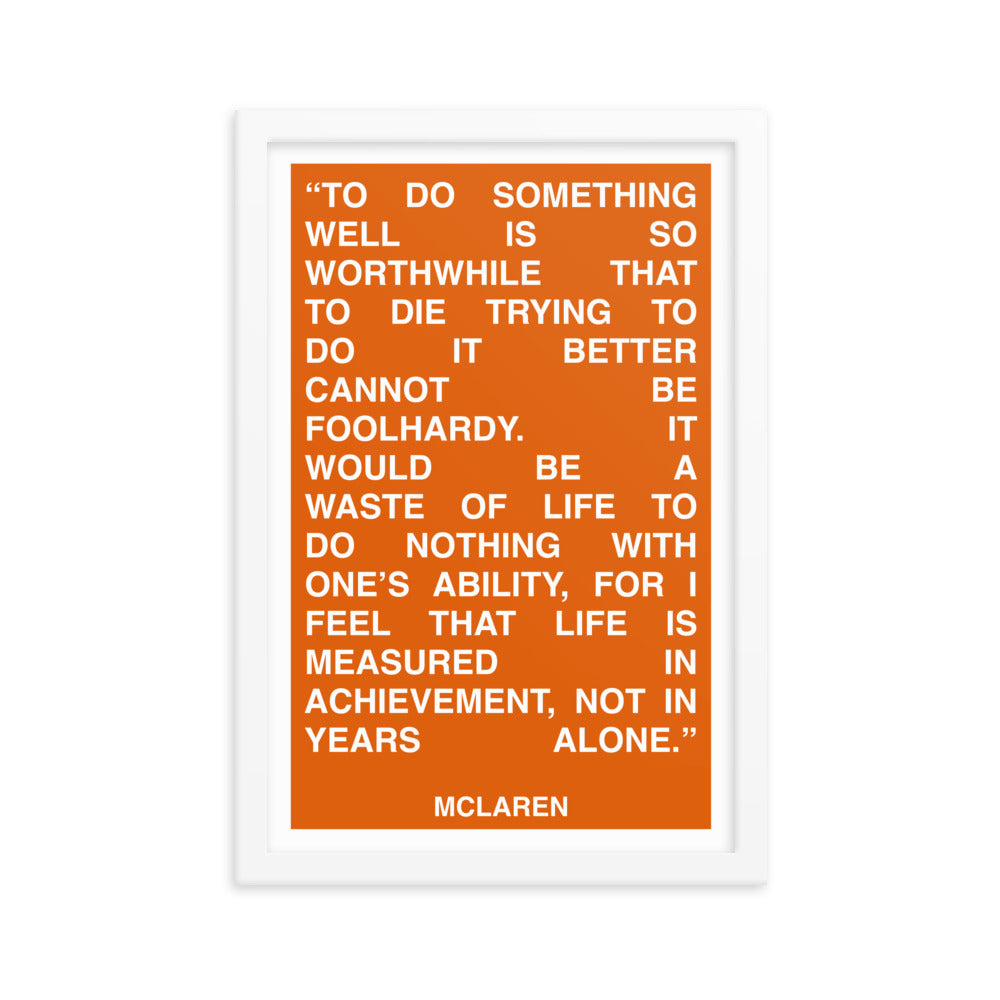 Life is Measured in Achievement Print