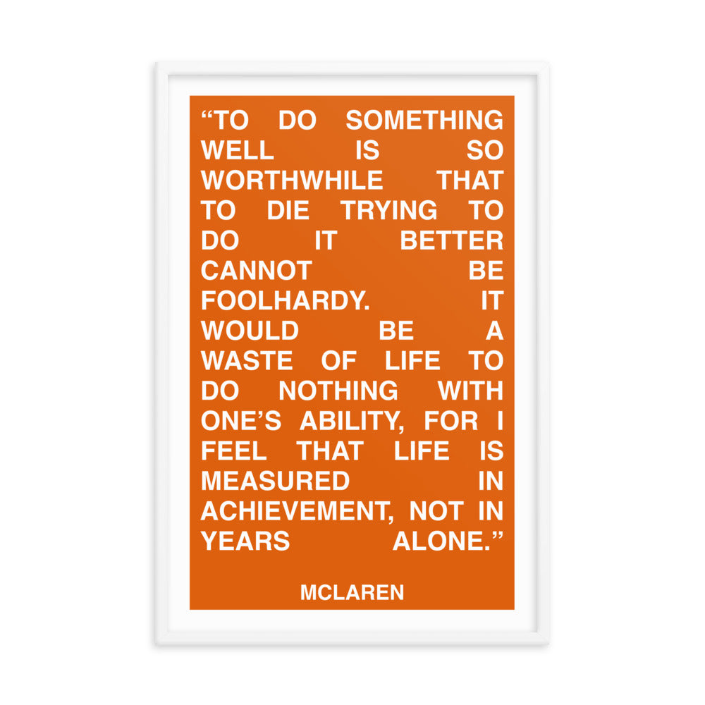 Life is Measured in Achievement Print