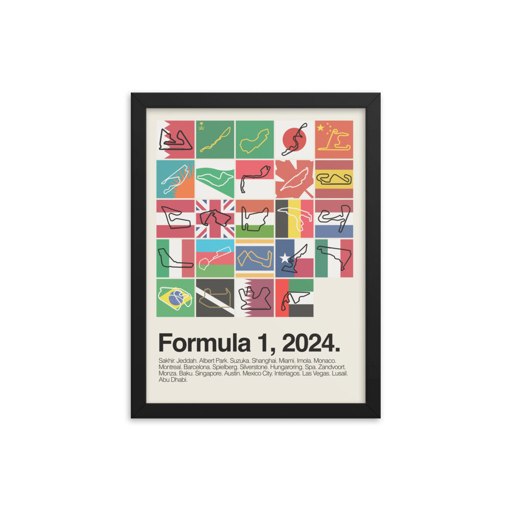 2024 Formula 1 Season Print