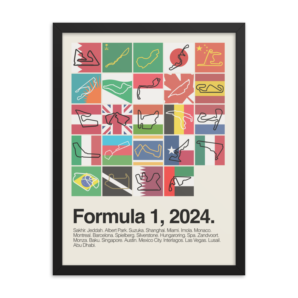 2024 Formula 1 Season Print