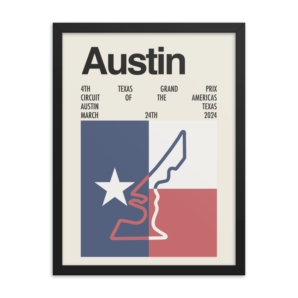 2024 Texas Grand Prix Race Print