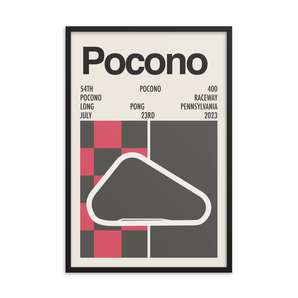 Pocono Raceway Poster 2023 Pocono 400 Race Print – Modern Racing Prints
