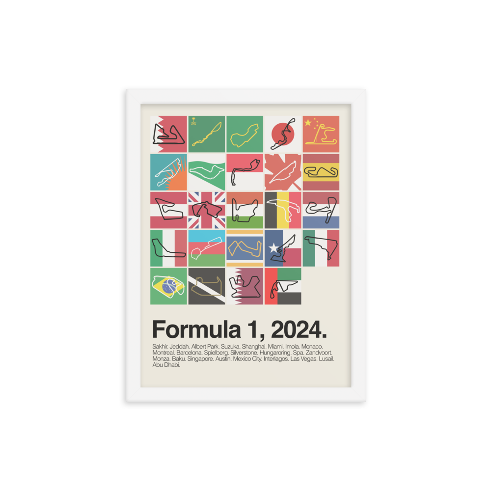 2024 Formula 1 Season Print