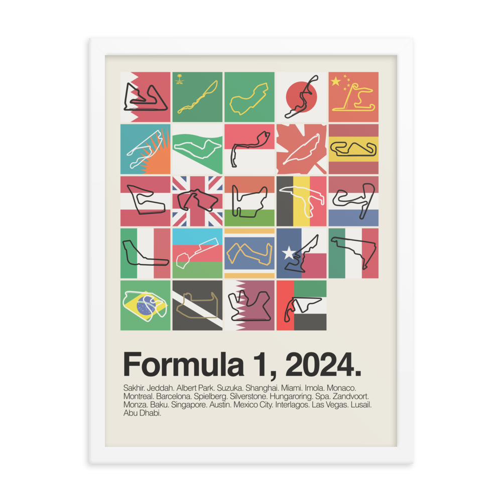 2024 Formula 1 Season Print