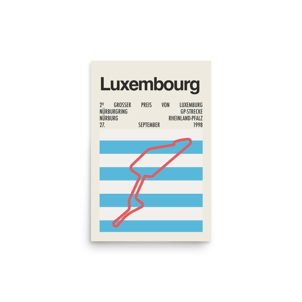 1998 Luxembourg Grand Prix Print