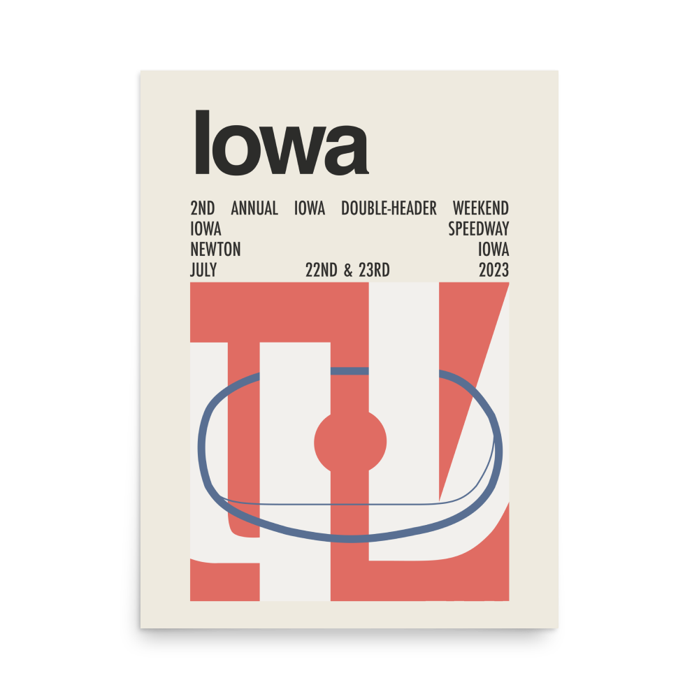 2023 Iowa 250/300 Double-Header Print