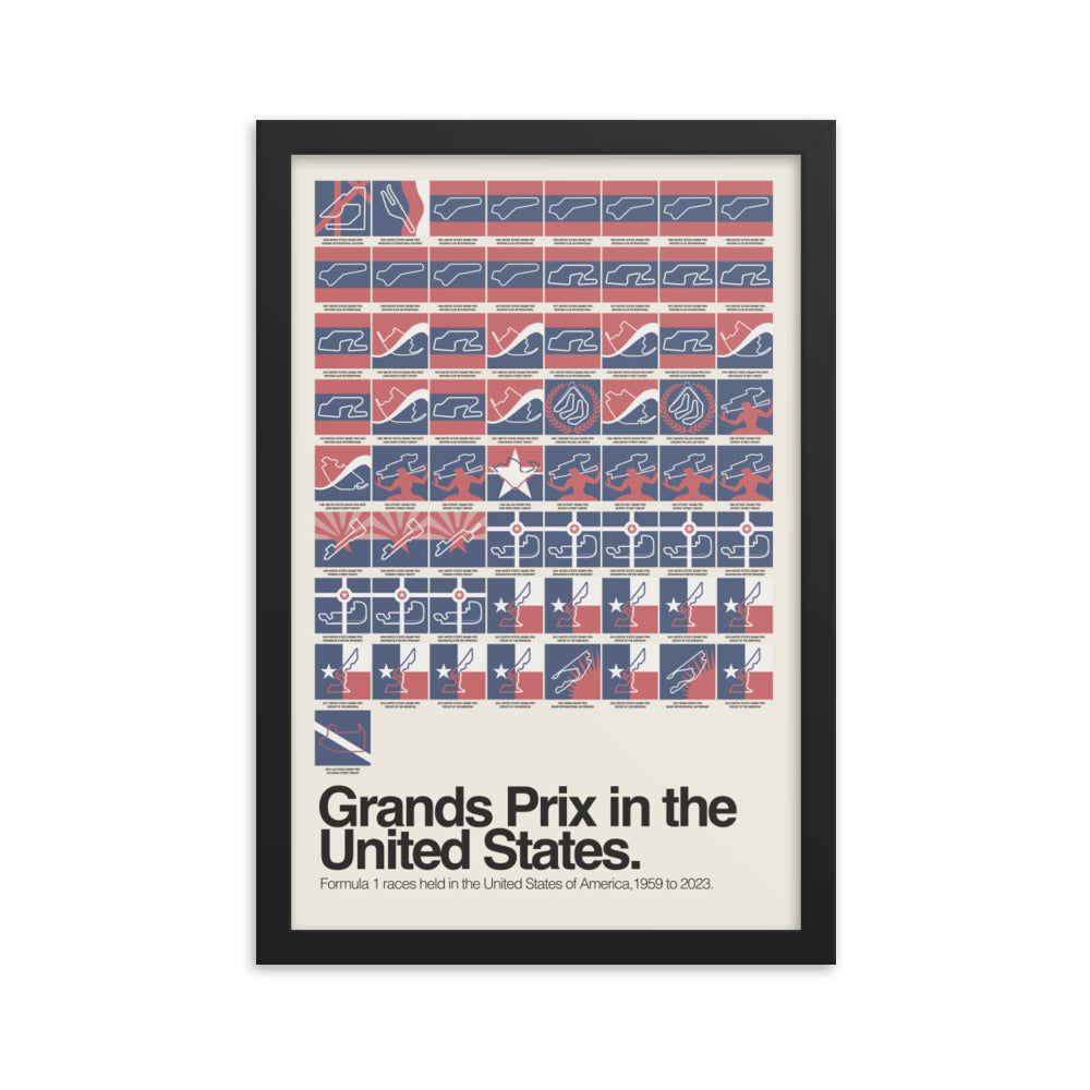 United States Grand Prix History, 1959-2023 Print