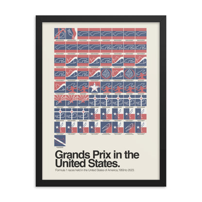 United States Grand Prix History, 1959-2023 Print