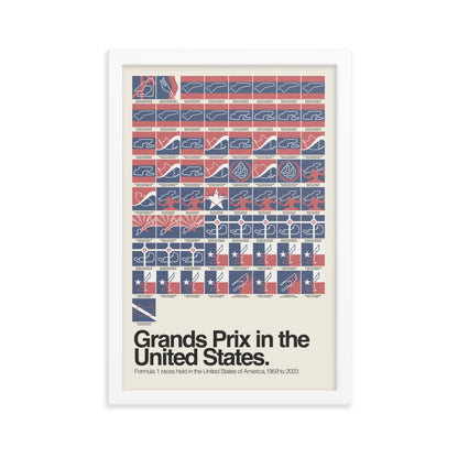 United States Grand Prix History, 1959-2023 Print