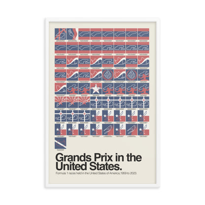 United States Grand Prix History, 1959-2023 Print