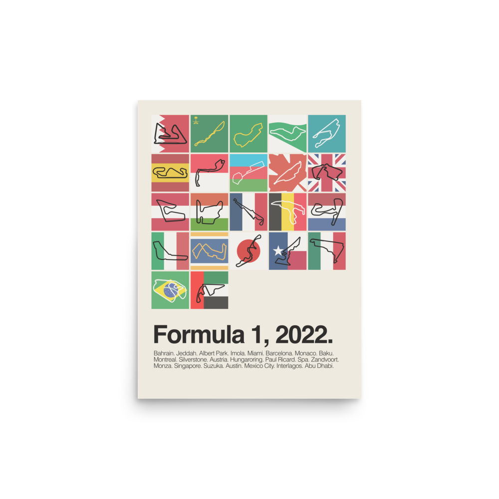 2022 Formula 1 Season Print
