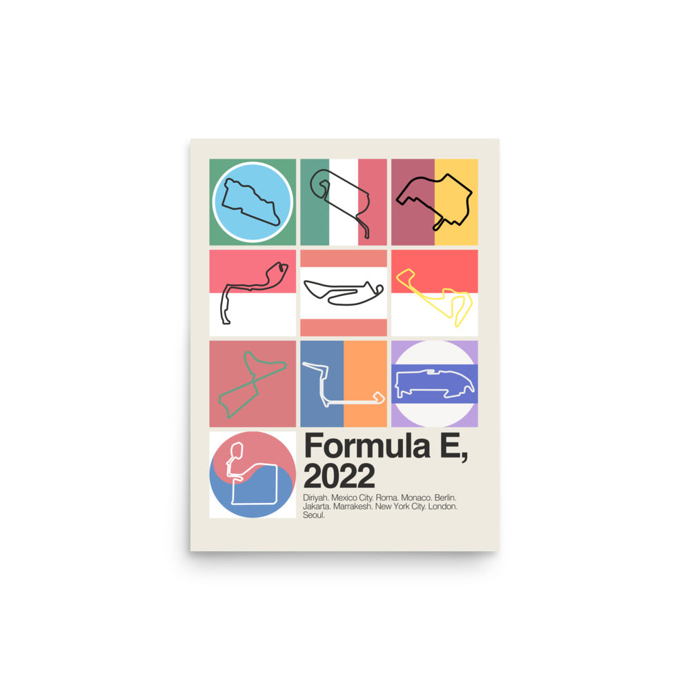 2022 Formula E Season Print