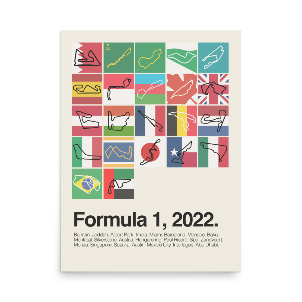 2022 Formula 1 Season Print