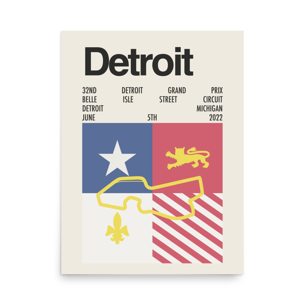 2022 Detroit Grand Prix Print