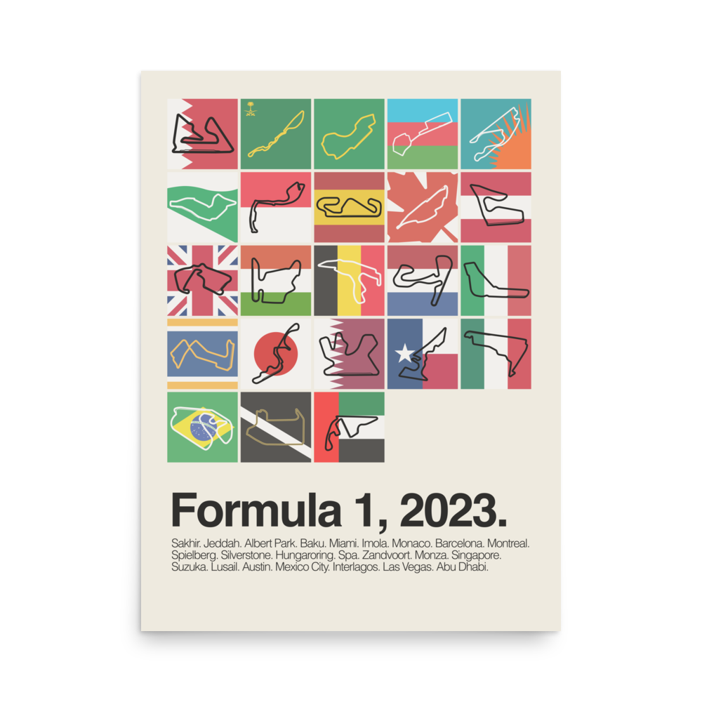 2023 Formula 1 Season Print