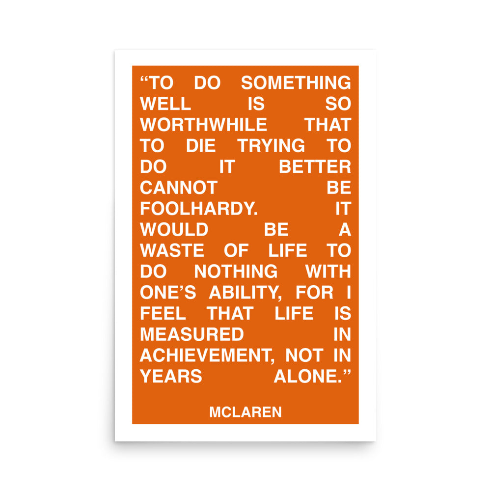 Life is Measured in Achievement Print